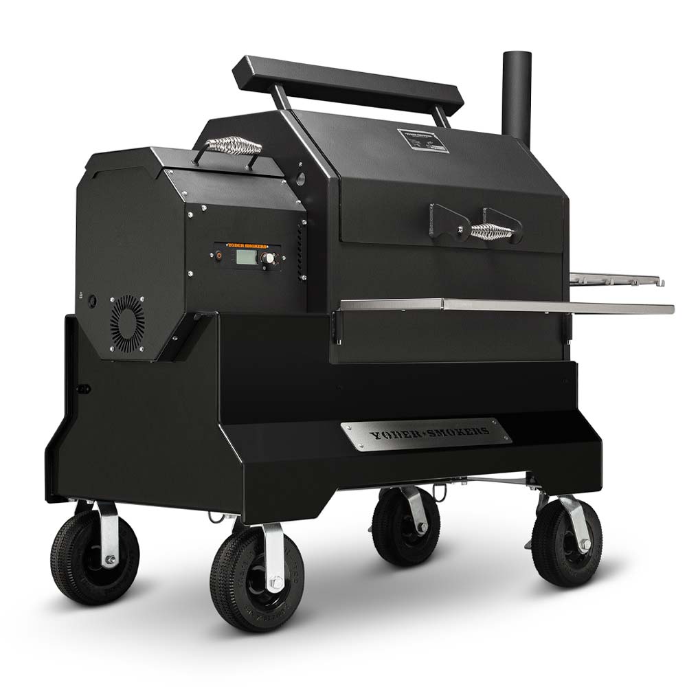 YS640s Yoder Pellet Grill on Black Competition Cart - 129943