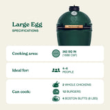 Big Green Egg Large Built-in Bundle for contractors and custom kitchens