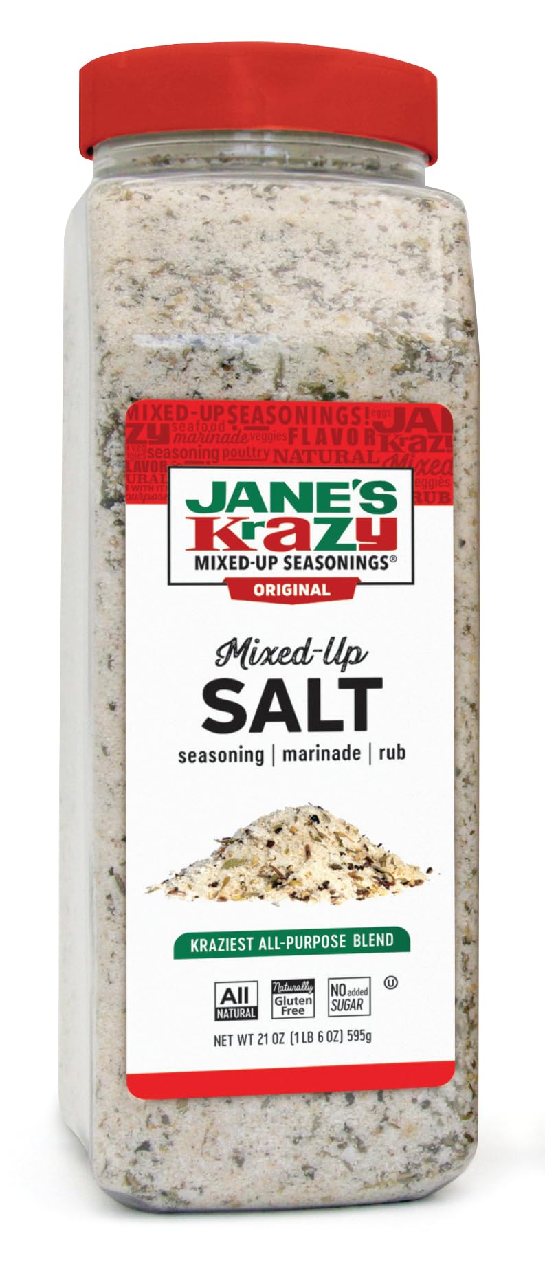 Jane's Krazy Original Mixed-Up Salt 21 OZ (1 LB 5 OZ) (595g)
