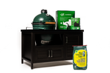 Big Green EGG Large 53in Farmhouse Kitchen bundle c/w EGG,Farmhouse,convEGGtor,cover,ash tool,grid gripper,charcoal,table nest