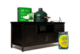 Big Green EGG Large 72in Farmhouse Kitchen bundle c/w EGG,Farmhouse,convEGGtor,cover,ash tool,grid gripper,charcoal,table nest