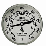 Tel-Tru Thermometer with 5in face and 4in stem (Silver face)