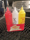 Condiment Bottle Set Ketchup, Mayo and Mustard