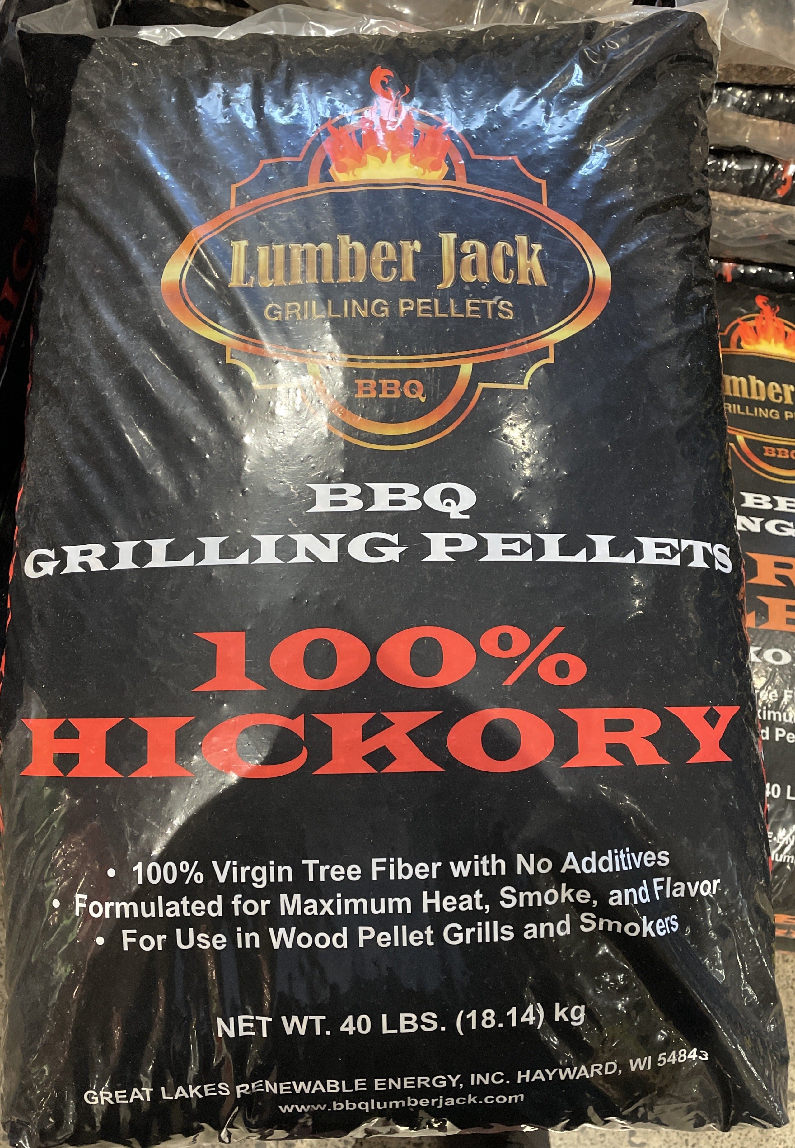 Lumberjack 100% Hickory Pellets 40lb bag